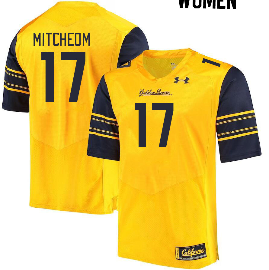 Women #17 Noah Mitcheom California Golden Bears College Football Jerseys Stitched Sale-Gold